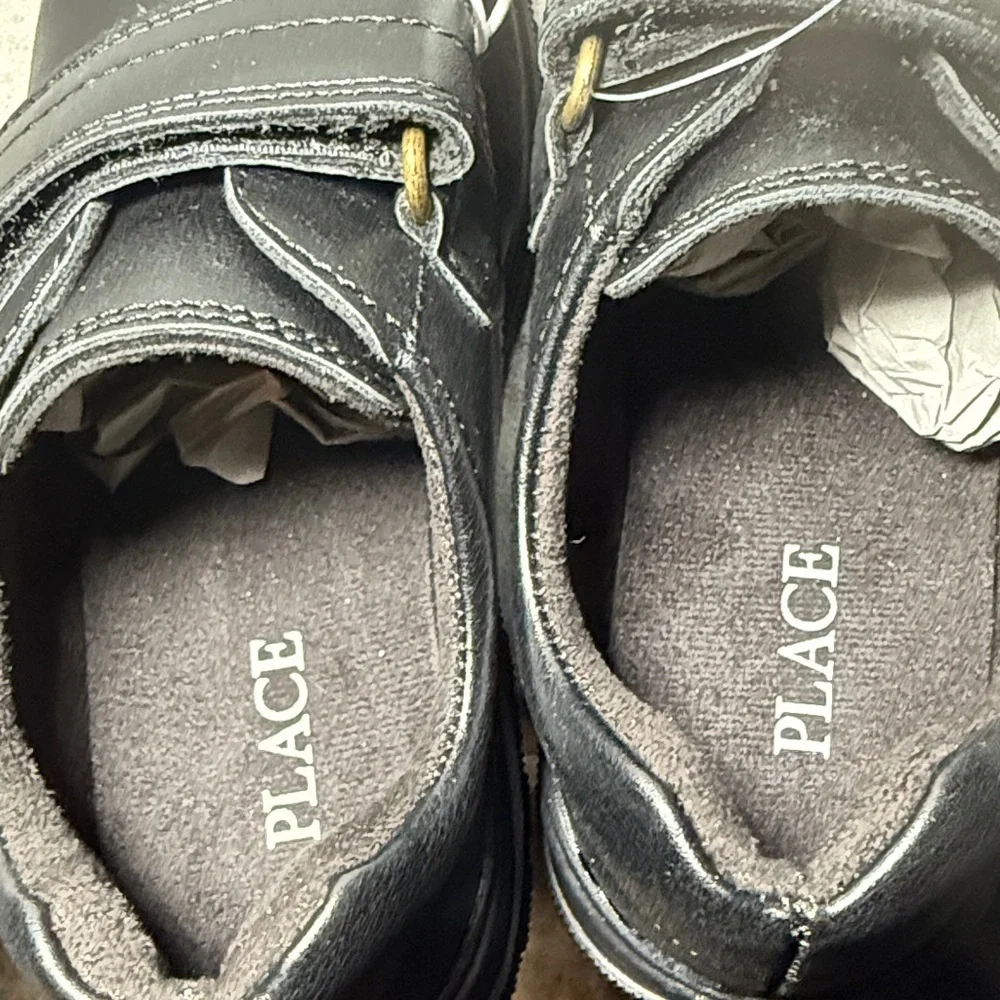 NEW! The Children's Place Kids Shiny Black Dress School Shoes Size 11 Toddler